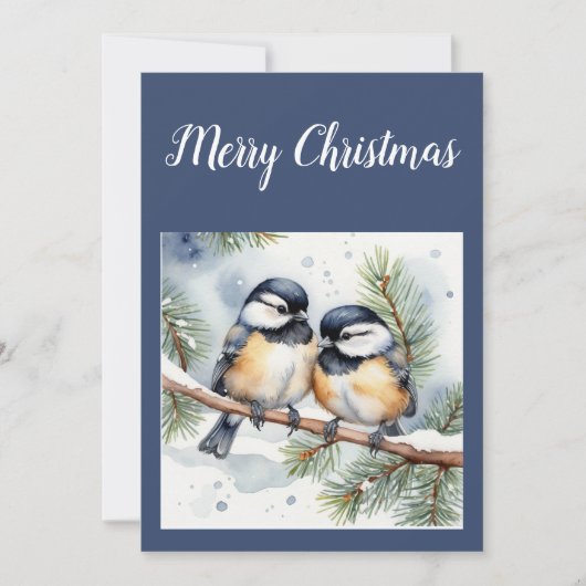 Frohe Weihnachten Sweetheart Niedliche Chickadee V (Vorderseite)