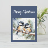 Frohe Weihnachten Sweetheart Niedliche Chickadee V (Stehend Vorderseite)