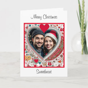 Frohe Weihnachten Sweetheart Weihnachts-Foto Karte