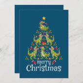 Frohe Weihnachten T Rex Boys Kinder Weihnachtsbaum (Vorne/Hinten)