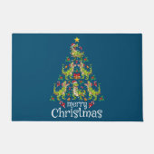 Frohe Weihnachten T Rex Boys Kinder Weihnachtsbaum Fußmatte (Vorderseite)