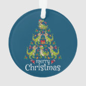 Frohe Weihnachten T Rex Boys Kinder Weihnachtsbaum Ornament (Rückseite)