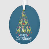 Frohe Weihnachten T Rex Boys Kinder Weihnachtsbaum Ornament (Vorderseite)