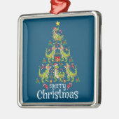 Frohe Weihnachten T Rex Boys Kinder Weihnachtsbaum Ornament Aus Metall (Links)