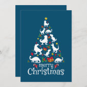 Frohe Weihnachten T Rex Kids Boys Funny Christmas Einladung (Vorne/Hinten)