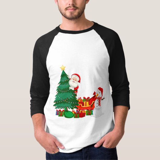 Frohe Weihnachten T-Shirt (Vorderseite)
