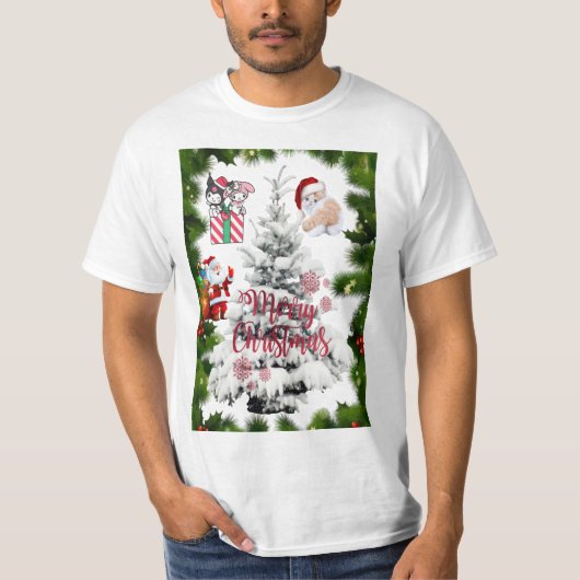 Frohe Weihnachten T-Shirt (Vorderseite)