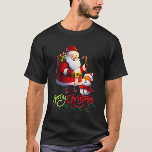 Frohe Weihnachten T Shirt (Vorderseite)