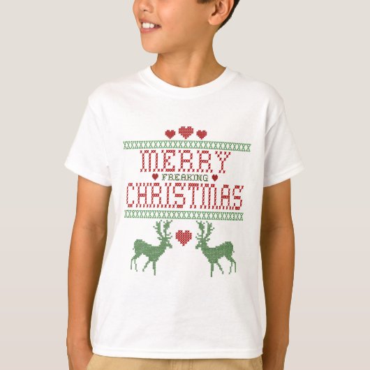 Frohe Weihnachten T-Shirt (Vorderseite)