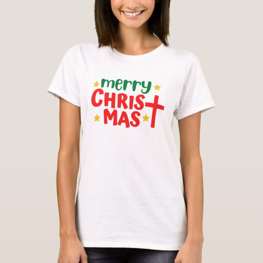 Frohe Weihnachten T-Shirt (Vorderseite)