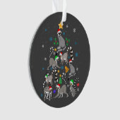 Frohe Weihnachten T - Shirt Lemur Weihnachtsbaum W Ornament (Vorderseite)