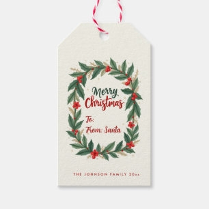 Frohe Weihnachten Tannenbaum-Geschenk-Anhänger Geschenkanhänger