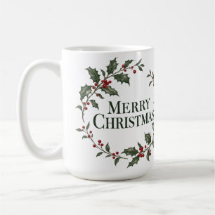 Frohe Weihnachten Tannenbaum Kranz Tasse