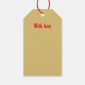 Frohe Weihnachten Tannenbaum mit Beeren Geschenkanhänger (Rückseite)