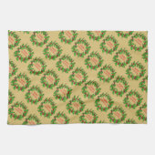 Frohe Weihnachten Tannenbaum mit Beeren Geschirrtuch (Horizontal)