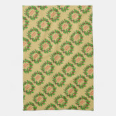 Frohe Weihnachten Tannenbaumkranz mit Beeren Geschirrtuch (Vertikal)