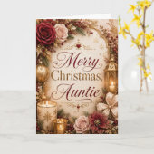 Frohe Weihnachten Tantchen Karte (Gelbe Blume)