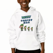 Frohe Weihnachten Tanzende Elfen Hoodie 