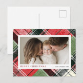Frohe Weihnachten Tartan Karo Hintergrund (Vorne/Hinten)