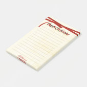 Frohe Weihnachten Tartan Muster Typografie Post-it Klebezettel (angewinkelt)