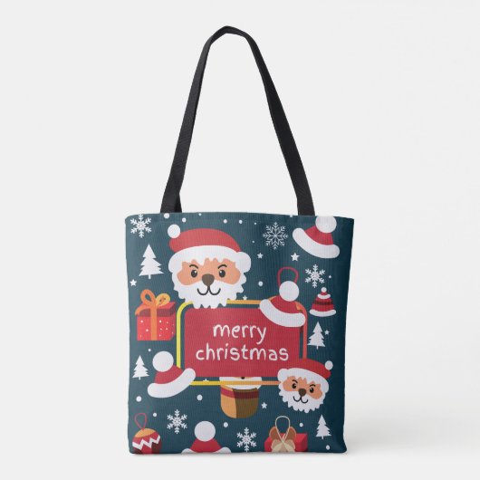 Frohe Weihnachten Tasche (Rückseite)