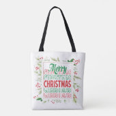 Frohe Weihnachten Tasche (Rückseite)
