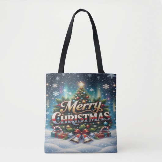 Frohe Weihnachten Tasche (Vorderseite)
