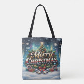 Frohe Weihnachten Tasche (Rückseite)
