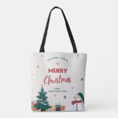 Frohe Weihnachten Tasche (Rückseite)