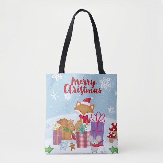 Frohe Weihnachten Tasche (Vorderseite)