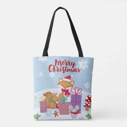 Frohe Weihnachten Tasche (Rückseite)