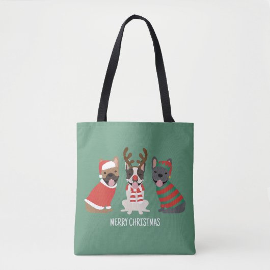 Frohe Weihnachten Tasche (Vorderseite)