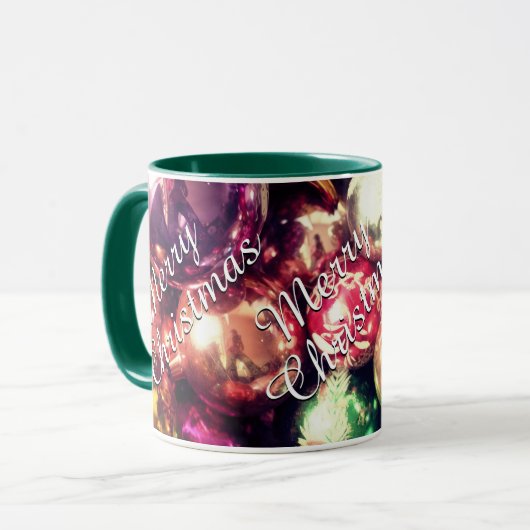 "Frohe Weihnachten" Tasse (Vorderseite Links)