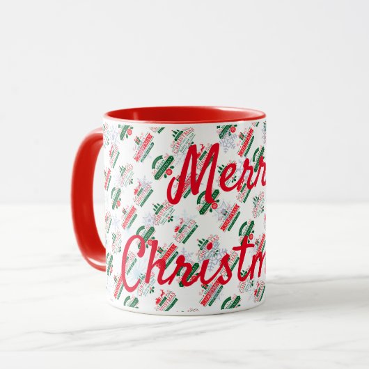 Frohe Weihnachten Tasse (Vorderseite Links)