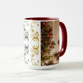 Frohe Weihnachten Tasse 2025 Maronfarbe (VorderseiteRechts)