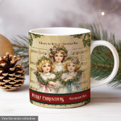 Frohe Weihnachten Tasse Grün Rot Engel Feier