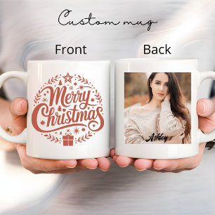 Frohe Weihnachten Tasse, individuelle Foto- und Na Tasse