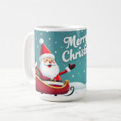 Frohe Weihnachten Tasse Santa Klaus (Vorderseite Links)