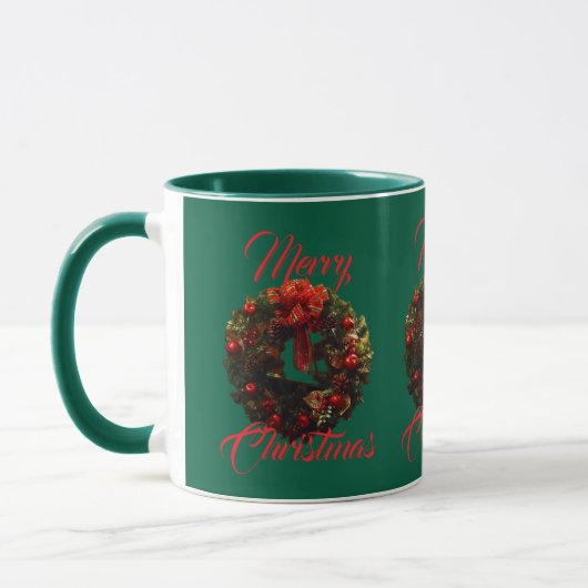 "Frohe Weihnachten"-Tasse Tasse (Links)