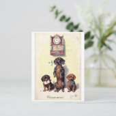 Frohe Weihnachten, Teckel Postkarte (Stehend Vorderseite)