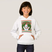 Frohe Weihnachten Teddy Bär Hoodie (Vorne ganz)