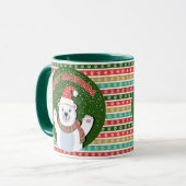 Frohe Weihnachten Teddy Bär Tasse (Vorderseite Links)