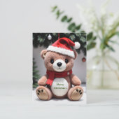 Frohe Weihnachten Teddy Bear (Stehend Vorderseite)