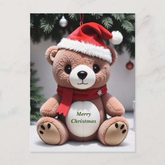 Frohe Weihnachten Teddy Bear (Vorderseite)