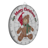 Frohe Weihnachten Teddy Bear Dartscheibe (Vorderseite Links)