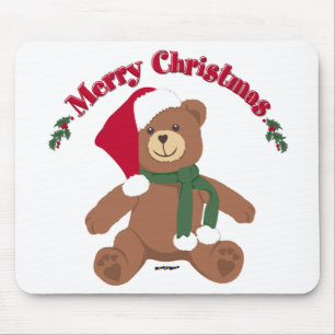 Frohe Weihnachten Teddy Bear Mousepad