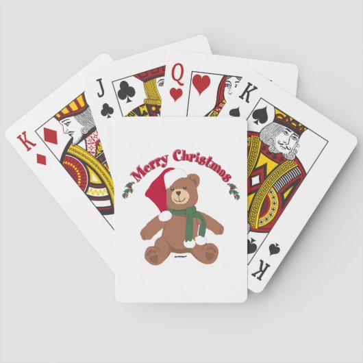 Frohe Weihnachten Teddy Bear Spielkarten (Rückseite)