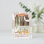 Frohe Weihnachten Tennessee Cabin Smokey Mountains (Stehend Vorderseite)