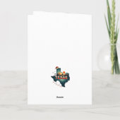 Frohe Weihnachten Texas Staat Retro Personalisiert Karte (Rückseite)