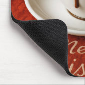 Frohe Weihnachten Text mit Heißgetränk Schokolade Mousepad (Ecke)